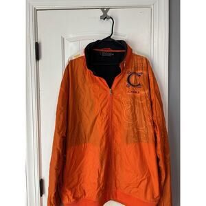 Coogi Australia Jacket Windbreaker Size‎ 4XL Logo Men's Zip Up Hooded Orange
